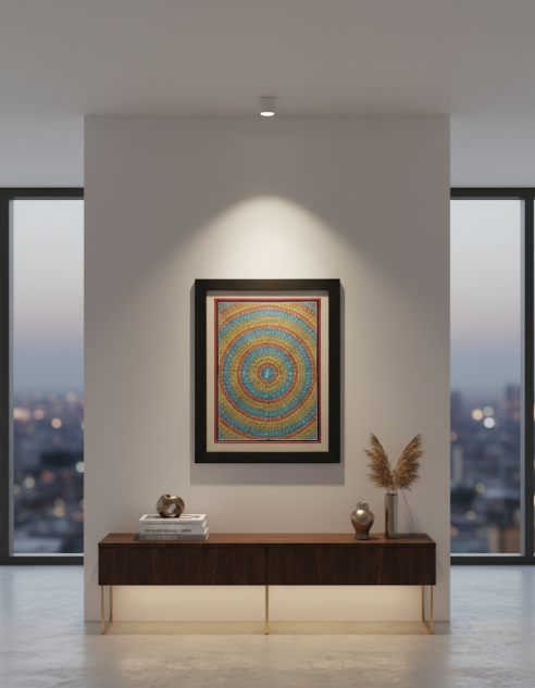 Handmade Madhubani Painting of Fish – Traditional Indian Folk Art