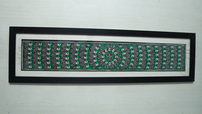 Hand-Painted Madhubani Owl Harmony Wall Art (Framed)