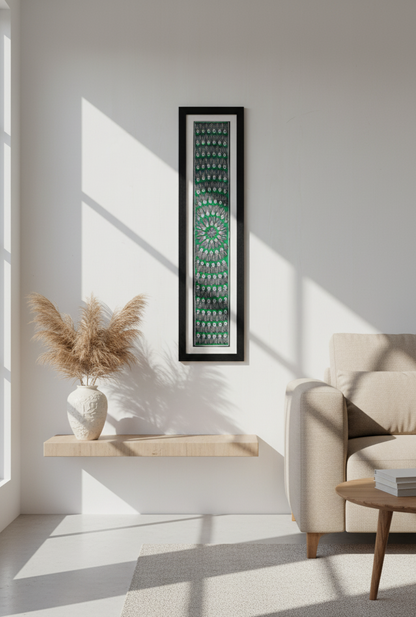 Hand-Painted Madhubani Owl Harmony Wall Art (Framed)