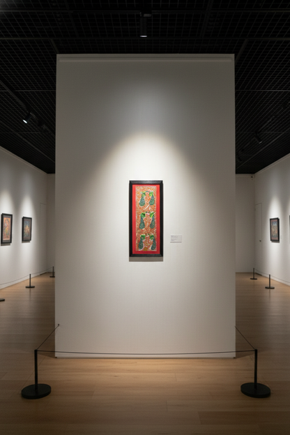 Madhubani Folk Art Painting of Birds on Tree – Handpainted Traditional Wall Decor | Suchitra Hastkala