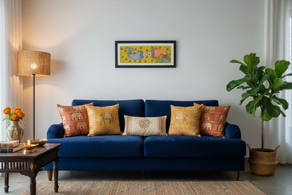 Handmade Madhubani Fish Painting – Symbol of Harmony & Prosperity | Framed Wall Art by Suchitra Hastkala