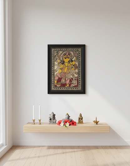 Handmade Madhubani Painting of Lord Ganesha – Traditional Indian Folk Art | Suchitra Hastkala