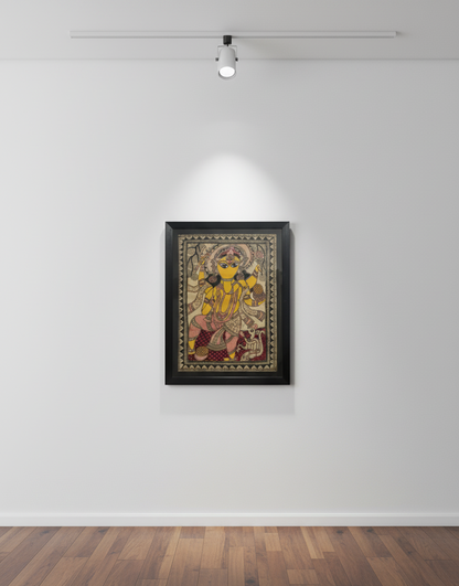 Handmade Madhubani Painting of Lord Ganesha – Traditional Indian Folk Art | Suchitra Hastkala