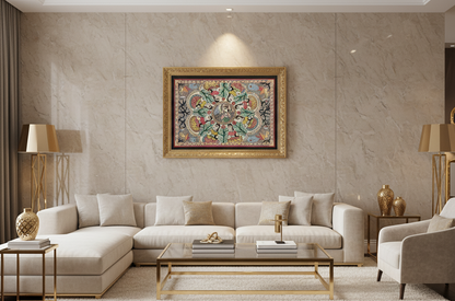 Handmade Madhubani Painting – Radha Krishna Theme | Traditional Indian Folk Art | Framed Wall Decor